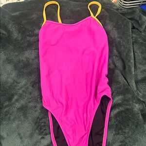 Jolyn Clothing Pink and Yellow One Piece Swimsuit